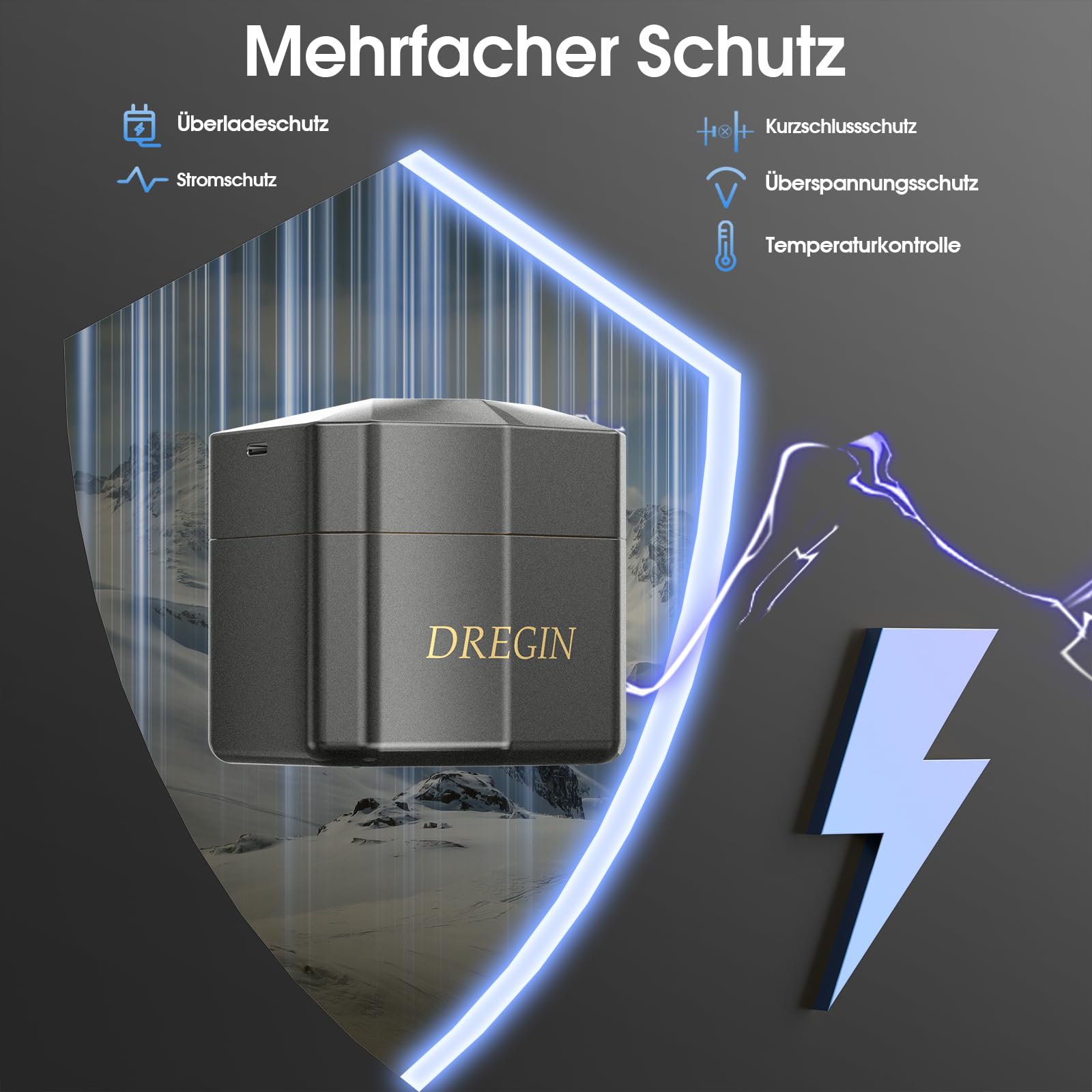 Batterie al litio ricaricabili AA con caricabatterie, 1,5 V, 3600 mWh, ad alta capacità, 2000 cicli, ricaricabili a lungo (blu)