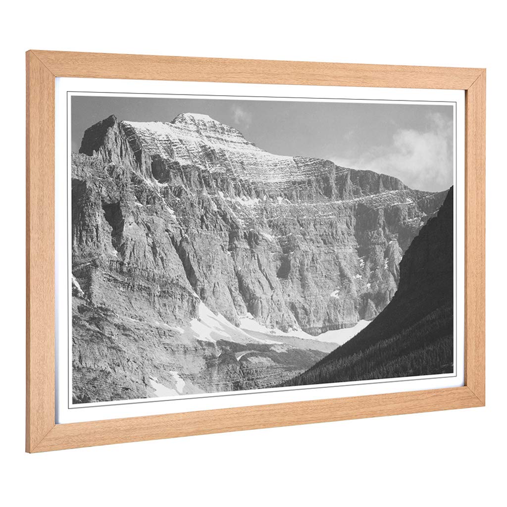 Big Box Art Framed Print of Ansel Adams Glacier National Park Montana (2) Design | Wall Art Picture| Home Decor for Kitchen, Living Room, Bedroom, Hallway, Oak, A2 / 24.5x18 Inch / 62x45cm