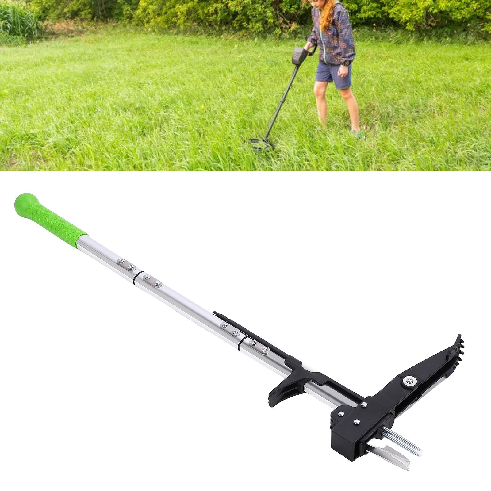 YWBL-WH Unkrautstecher, Robustes Unkrautstecher aus Aluminium mit 99 cm Langem Griff, Müheloses Entfernen von Löwenzahn und Fingergras für die Rasen- und Gartenpflege