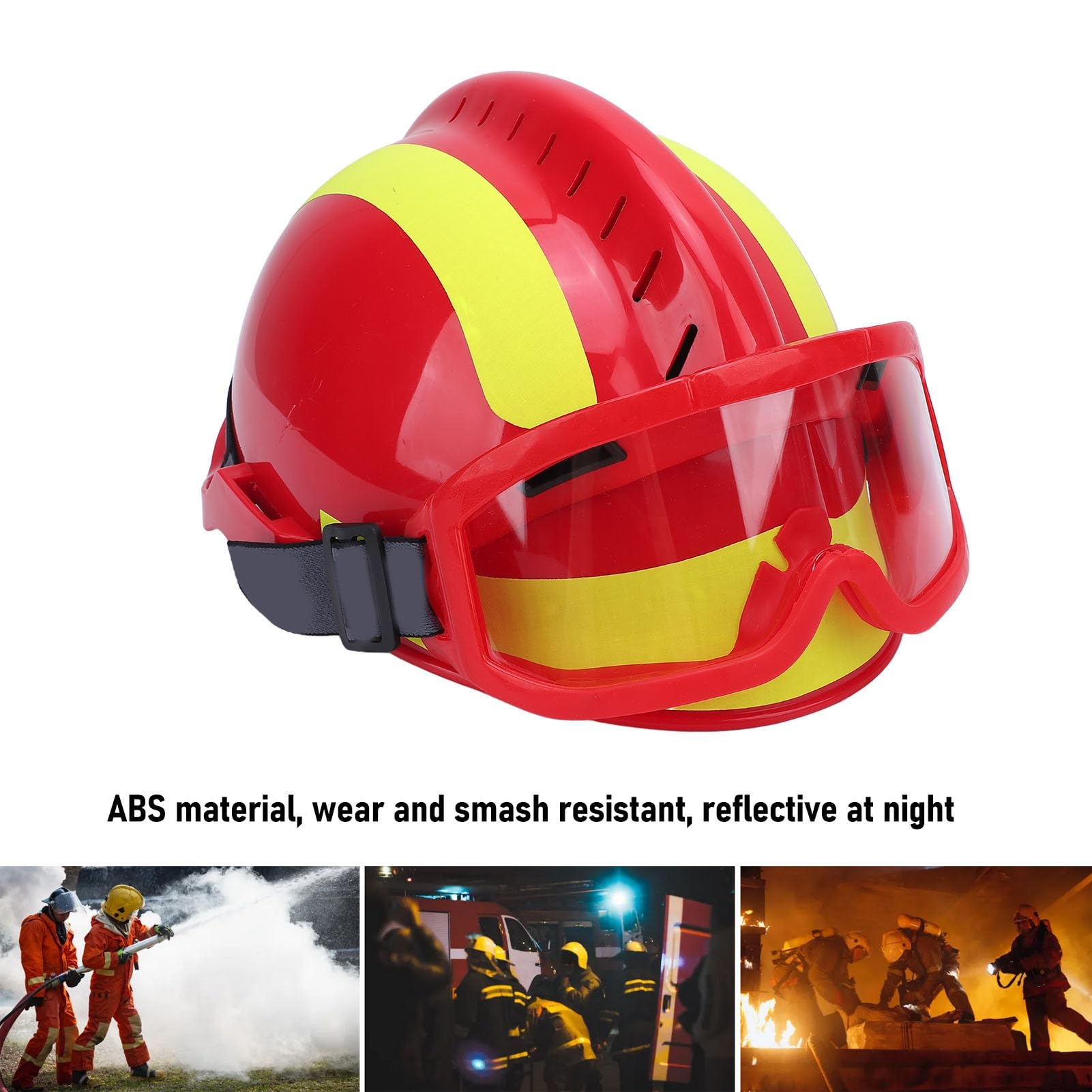Casco de Trabajo en Altura con PC ventilado y ranurado Ligero para búsqueda de Emergencia en Caso de terremoto y F2 Blanco