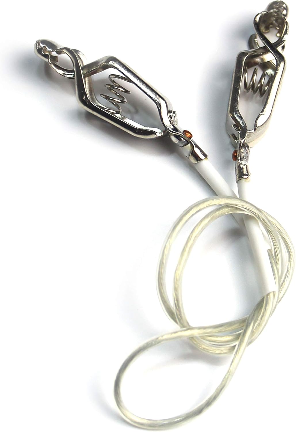 LEONARK Fencing Epee Saber Foil Body Cord Mask Cord Fencing Wire Clamp Clip- Two-Pin Plug/Three-Pin Plug Clear Wire (Set of 2)