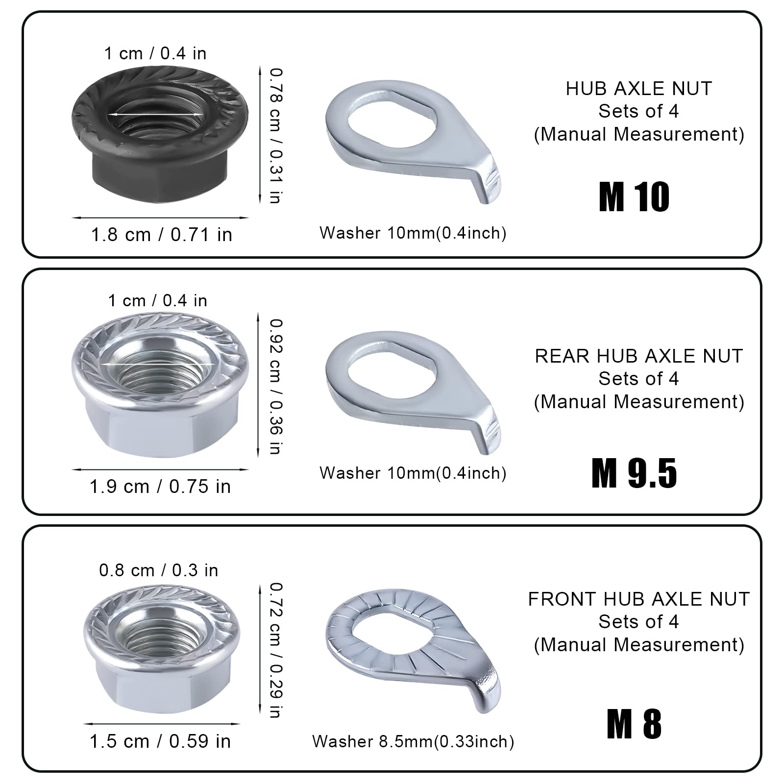 Alta Bike Front Hub Axle 3/8
