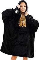 Vista 18 de REDESS Sudadera con Capucha Manta, Manta Vestible Oversized Sherpa con Mangas Bolsillo Gigante, Sudadera con Capucha Acogedora para Niños