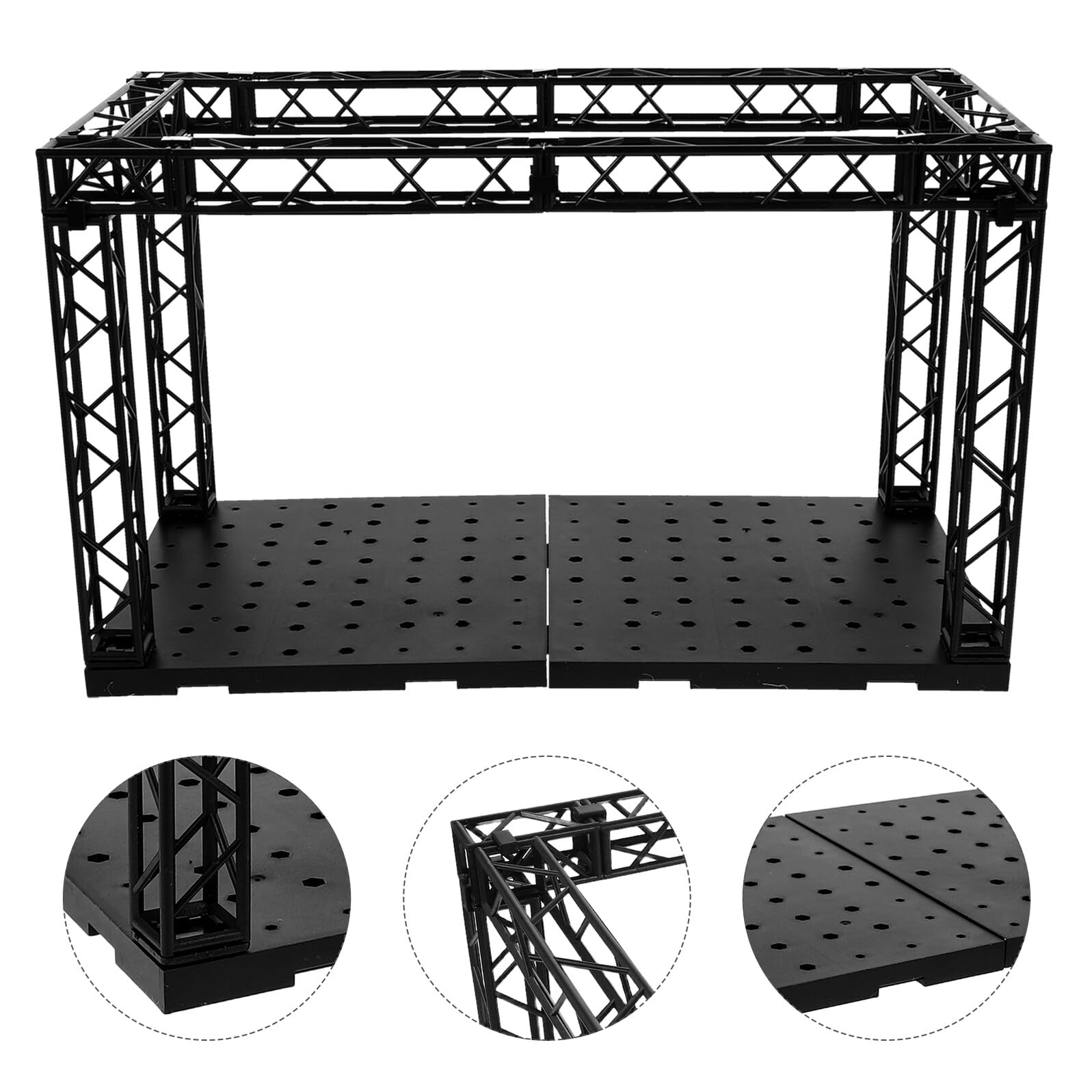 Caja de Vitrina para Figuras Coleccionables, Soporte de Exhibición Modular Iluminación, Escenario de Mesa para Anime y Coleccionistas