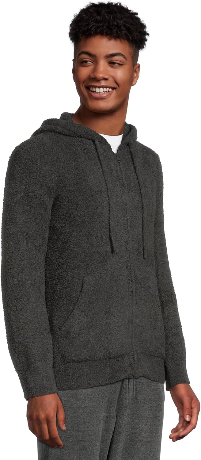 Barefoot Dreams unisex-adult Cozychic ® Unisex Skull & Bones Zip Up Hoodie