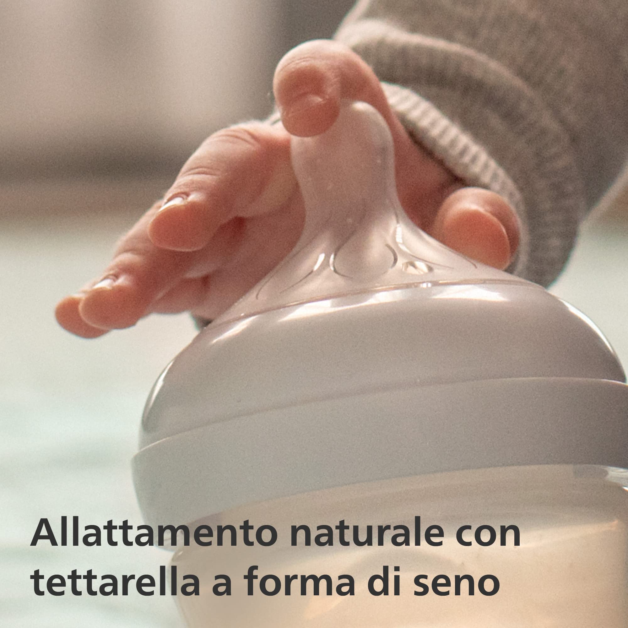 Philips Avent Biberon Natural Response in vetro - 2 biberon da 240 ml, senza BPA, per neonati da 1 mese in su (modello SCY933/02)