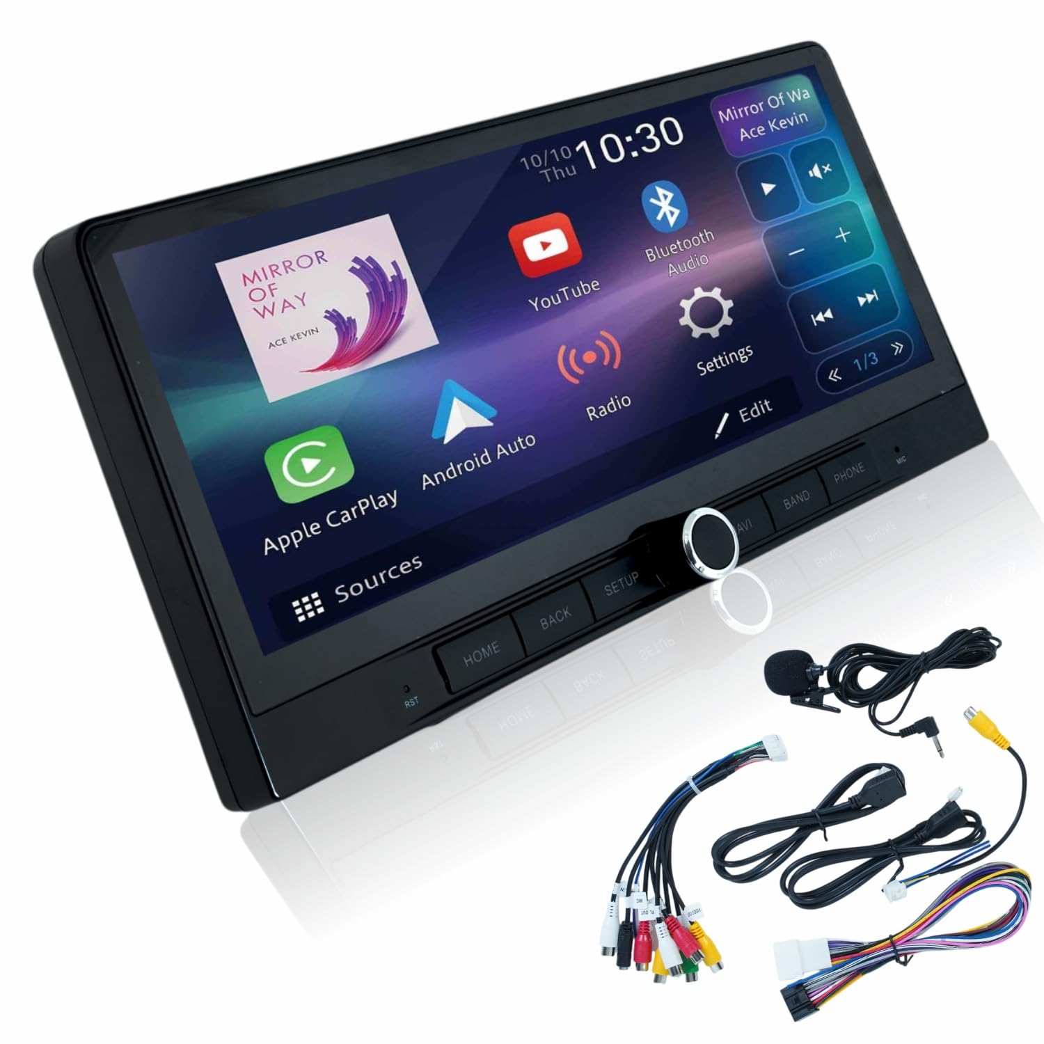 Audio Wheels (OEM) Android 12.33” Touchscreen for Mahindra-3XO+Frame, 2GB RAM/32GB ROM, with Wireless CarPlay, DSP, Camera Support, and 4 x 50W Output.-picture-3