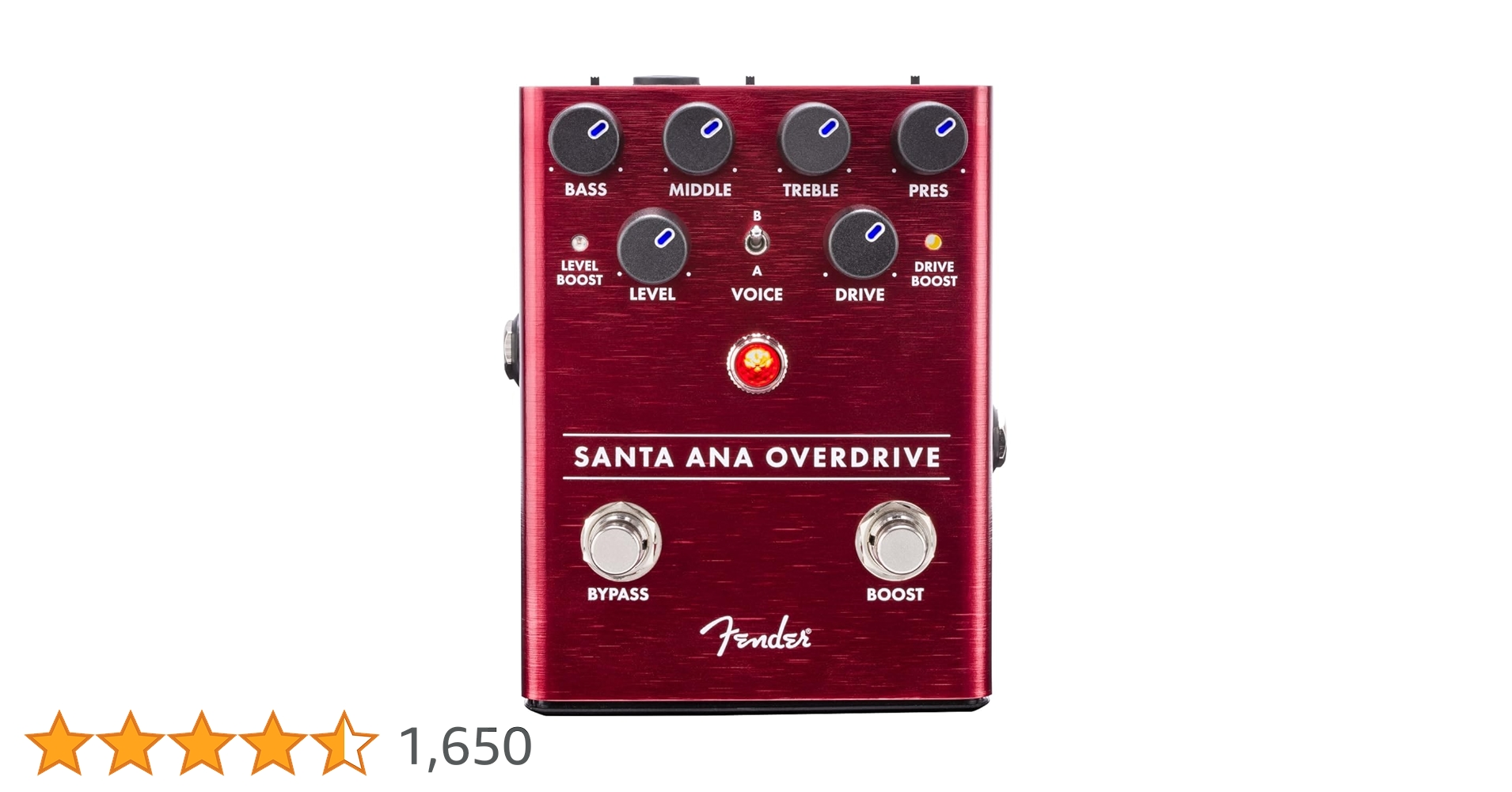 Amazon | Fender エフェクター Santa Ana Overdrive Pedal(電池