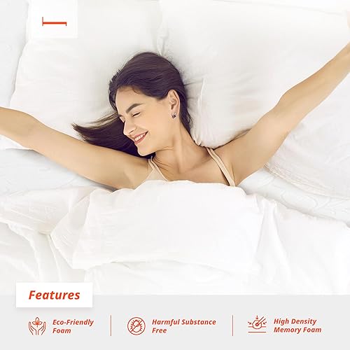 Miniatura 5 de Colchón de espuma viscoelástica de lujo PrimaSleep de 17, 23 y 28 cm, Espuma, Blanco