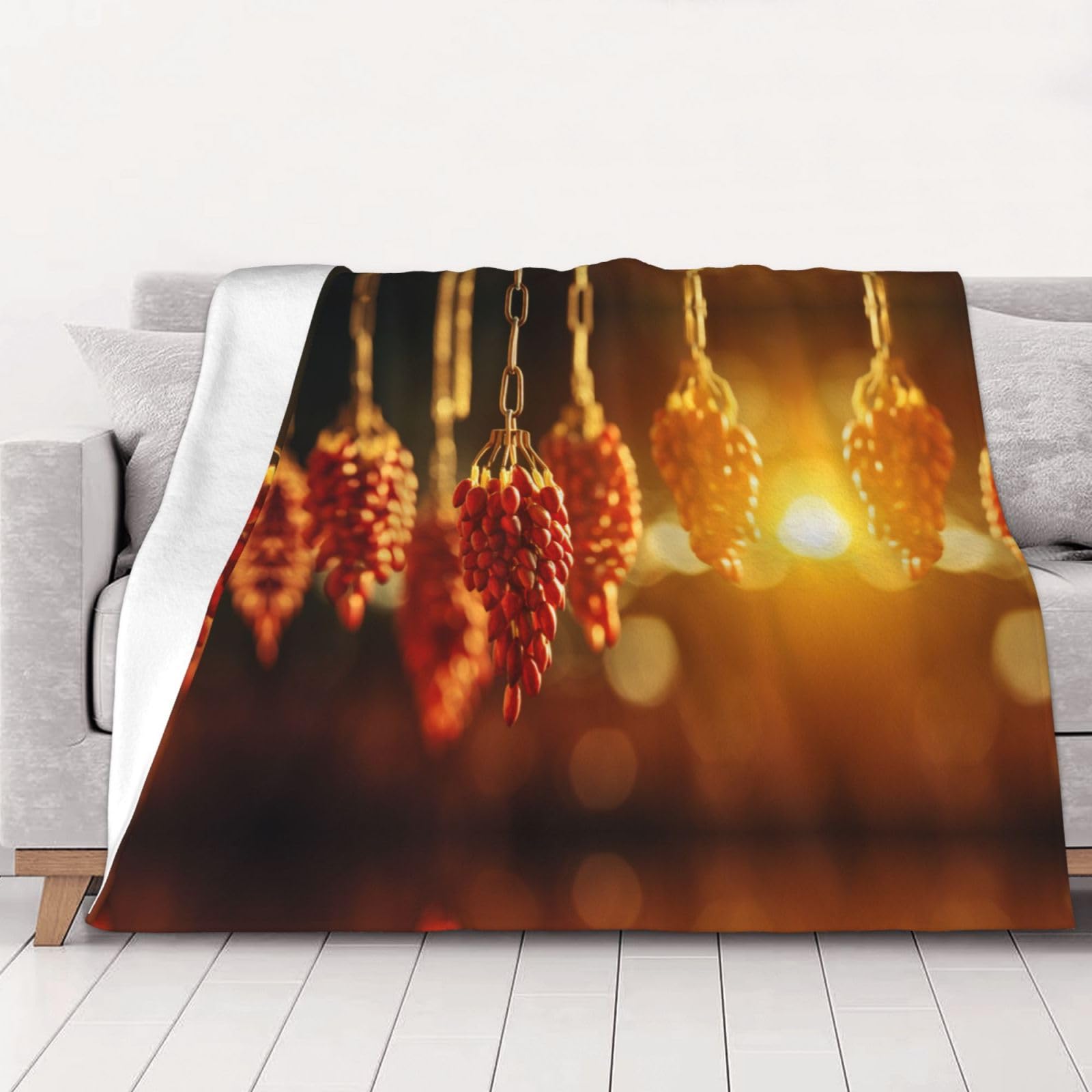 Couverture rustique adultes en peluche douce au design bucolique raffiné