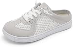 JOINFREE Women’s Mules Wide Fit Slip On Shoes Breathable Lightweight Walking Sneakers Comfortable Backless Shoes Casual Mule Sneakers with Removable Insole