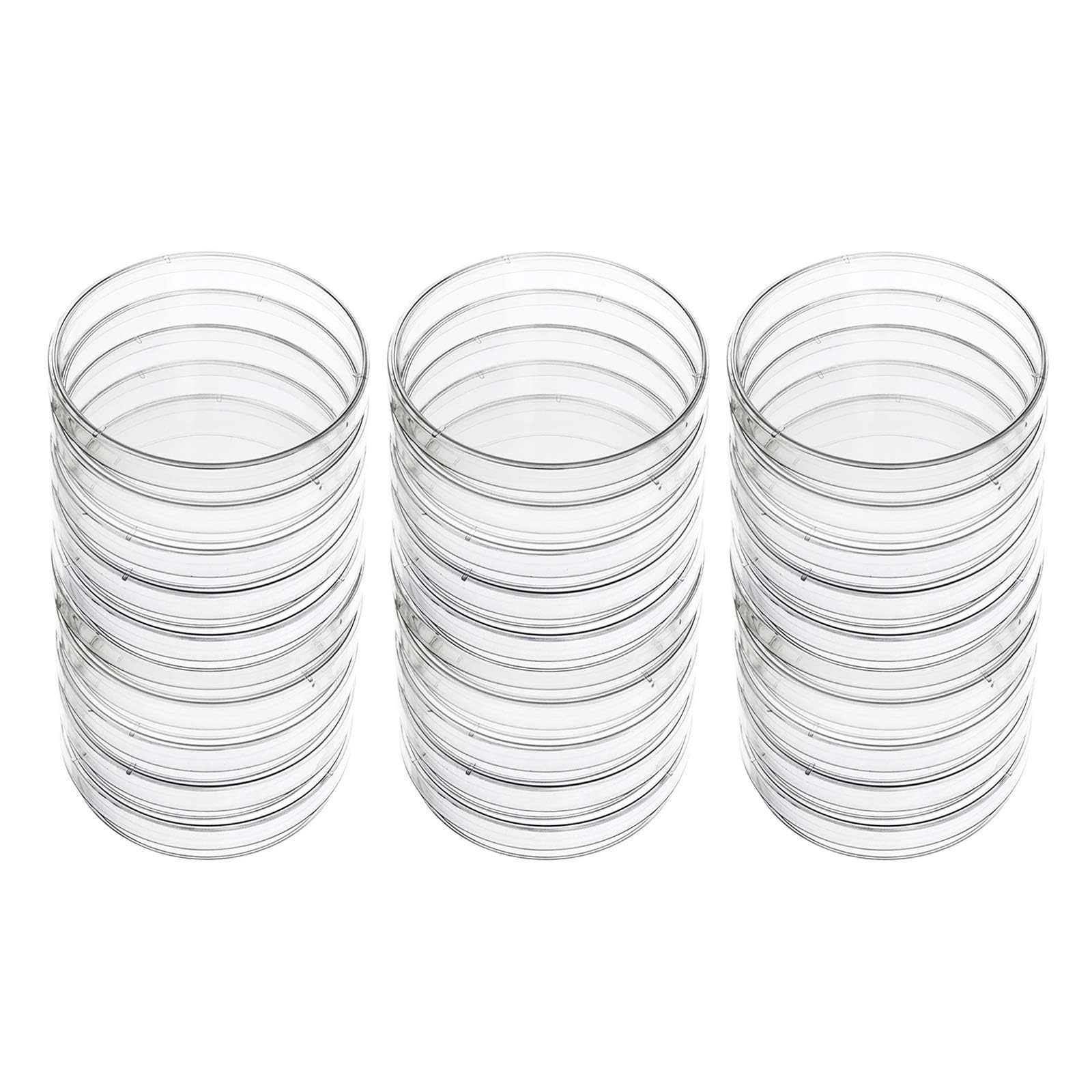 30 unidades de plástico Petri Dishes with Lids,90 x 15 mm Bioresearch Estériles Petri Dish,Culture Dishes for School Science Projects,Seeding,Storage,Biological Themed Party