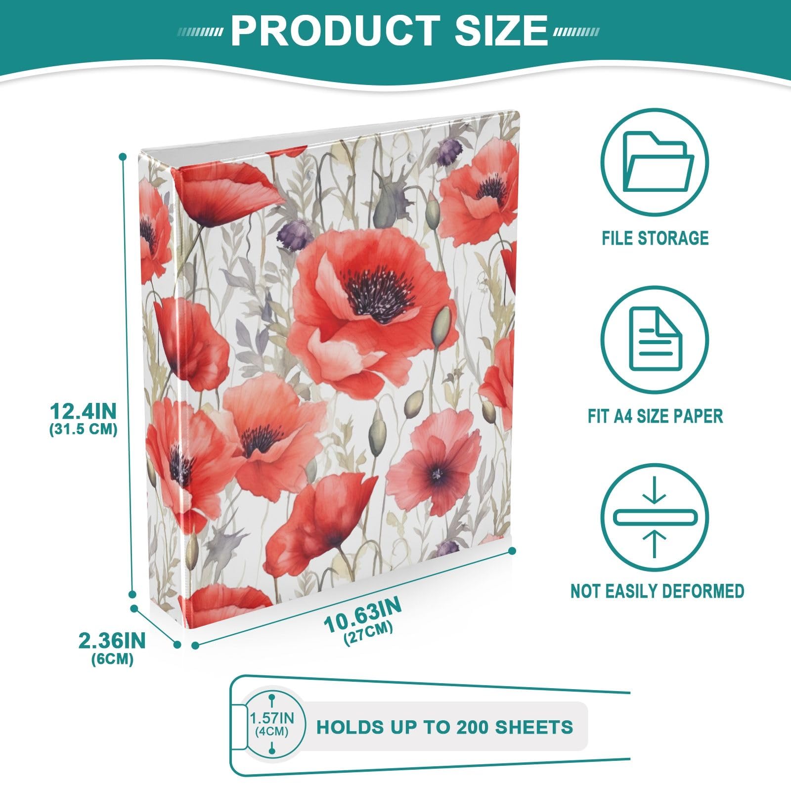 Lot De 2 Classeurs à 3 Anneaux, Motif Léopard Guépard, 3,8 Cm, 200 Feuilles A4 Pour La Maison, L'école, Le Bureau