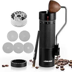 MHW-3BOMBER Moedor de café manual R3 com rebarba cônica de aço inoxidável CNC e 5 telas para prensa francesa, gotejamento, expresso, ajustável externamente, moedor de grãos de café manual com caixa