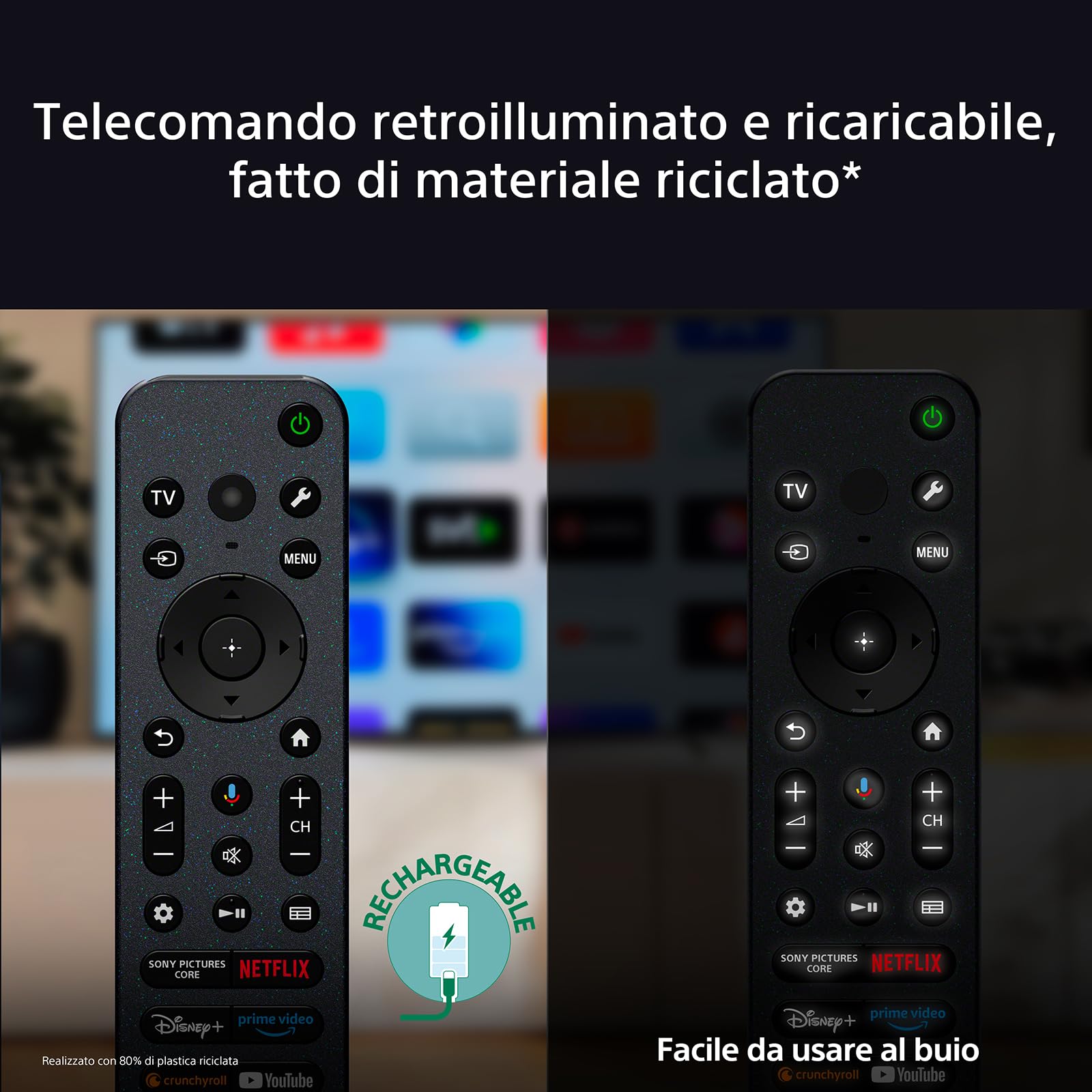 Sony BRAVIA 8 OLED 55 Pollici 4K HDR Google Smart TV | Gaming Menu per PlayStation 5, IMAX Enhanced, Dolby Vision Atmos, Chromecast, AirPlay, 120Hz 55XR80