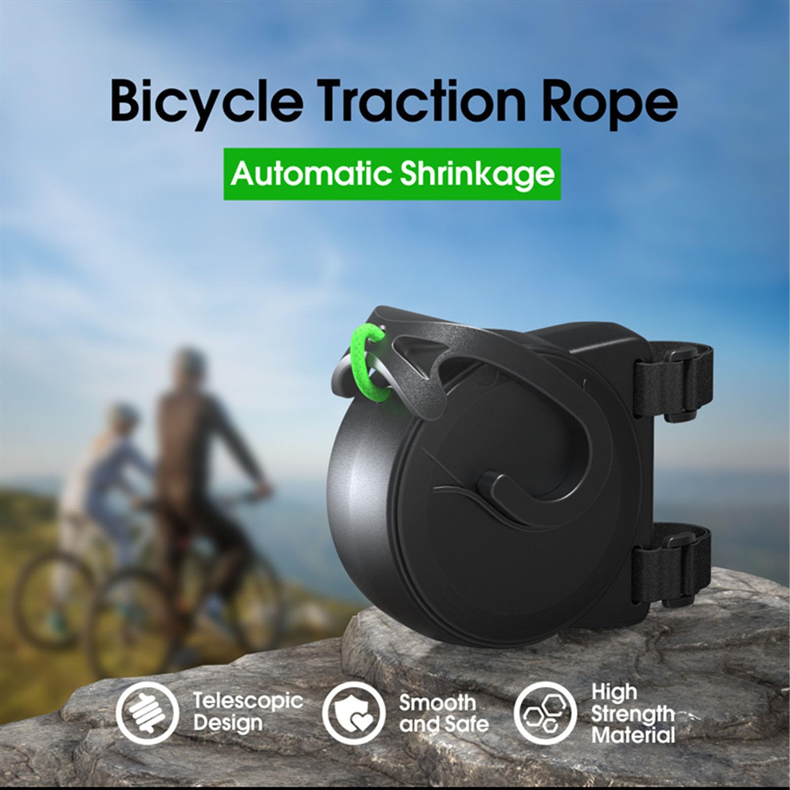 Tow Rope for Parent Kid Towing Straps, Plastic Retractable Bikes Traction Rope Trailer Hitch Parent Child Pull Traction Strap for Outdoor Cycling