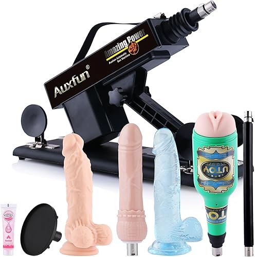 Auxfun Máquina de empuje sexual automática con masturbador, juguete para adultos para hombres y parejas con ventosa de 3.5 pulgadas y enormes