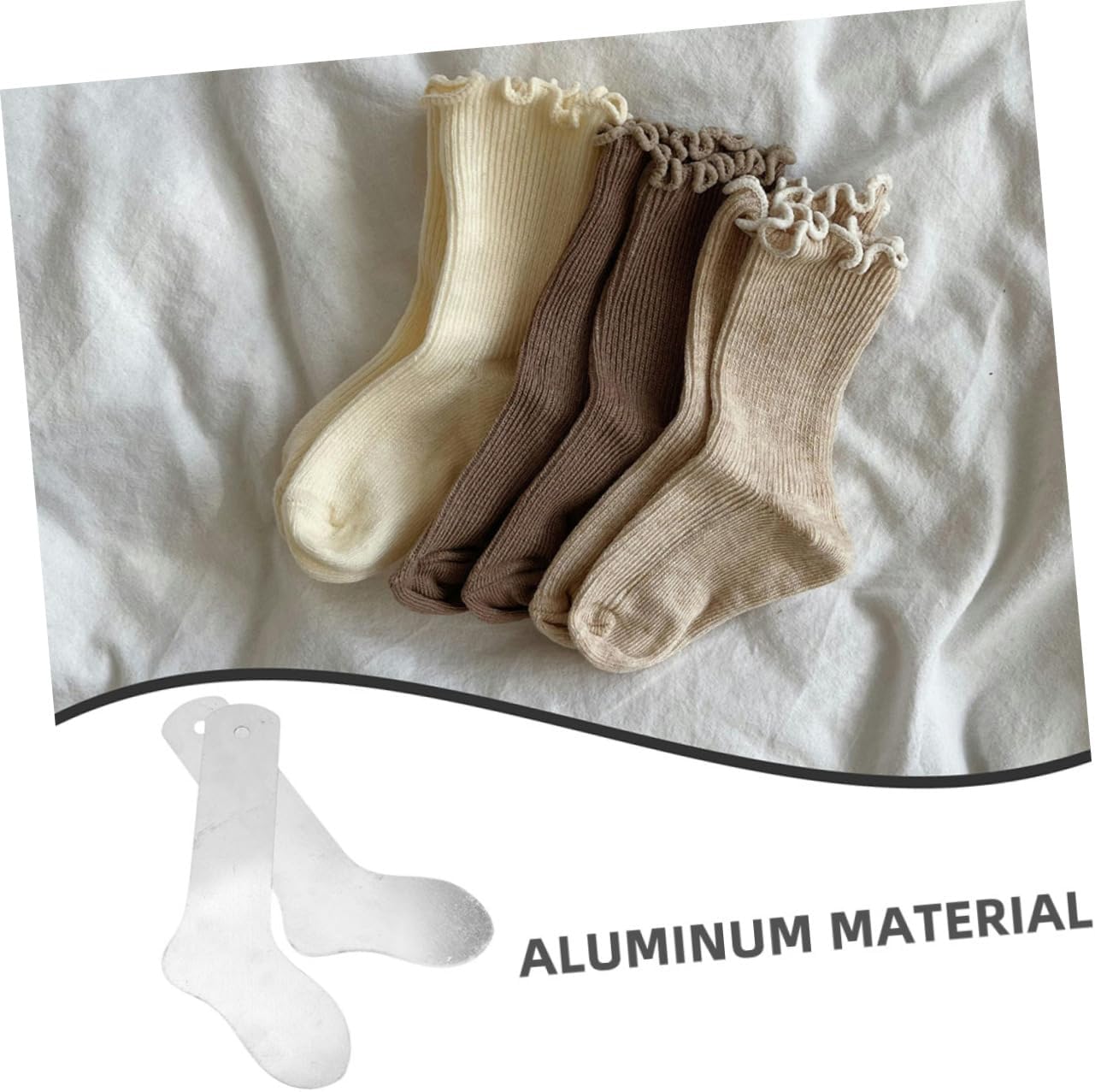 Artibetter 4pcs Sock Blockers for Knitting Sock Shaping Board Weaving Frame Press Transfer Accessories DIY Dye Printing Aluminum Dye Sublimation