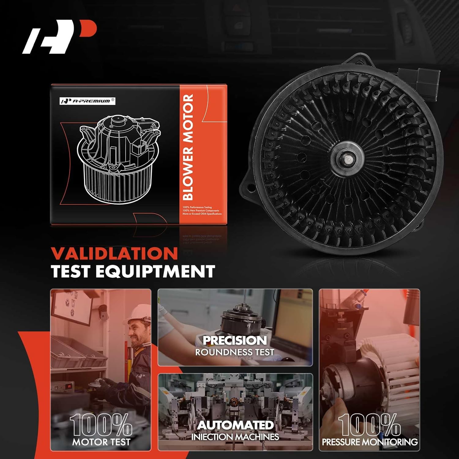 A-Premium Rear HVAC Heater Blower Motor Compatible with Hyundai Santa Fe/Santa Fe XL 2013-2019, Santa Fe Sport 2013-2018 & Kia Sorento 2021 - Replace# 97945B8000