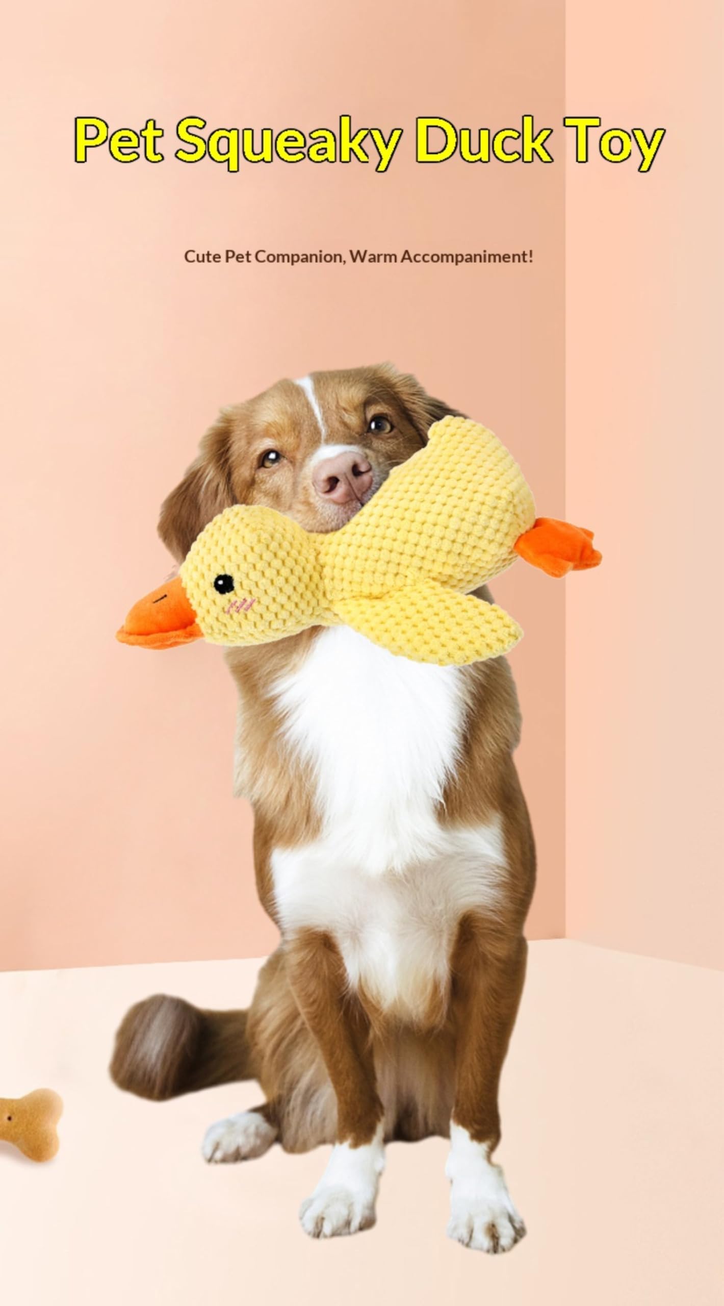 Genérico Canard in Yellow Plush Anti-stress, a Toy that fits small medium and large dogs. A plush canak, which some and cozy your dog.