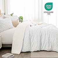 Vista 4 de BEDELITE Fluffy Queen Comforter Set - Super Soft Sherpa White Comforter for Queen Size Bed, Luxury Warm Bedding Set for Winter, Fuzzy Bed Set 3