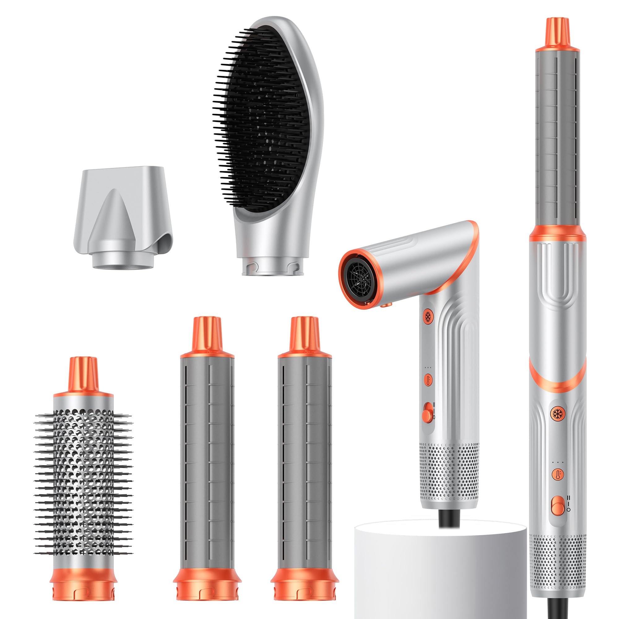 High-Speed 5 in 1 Haarstyler - Faltbarer Multistyler mit Coanda | 110.000 U/min Motor, rundbürste föhn für Volumen, Ionen Lockenföhn & Warmluftbürste Set, ideal für Reisen