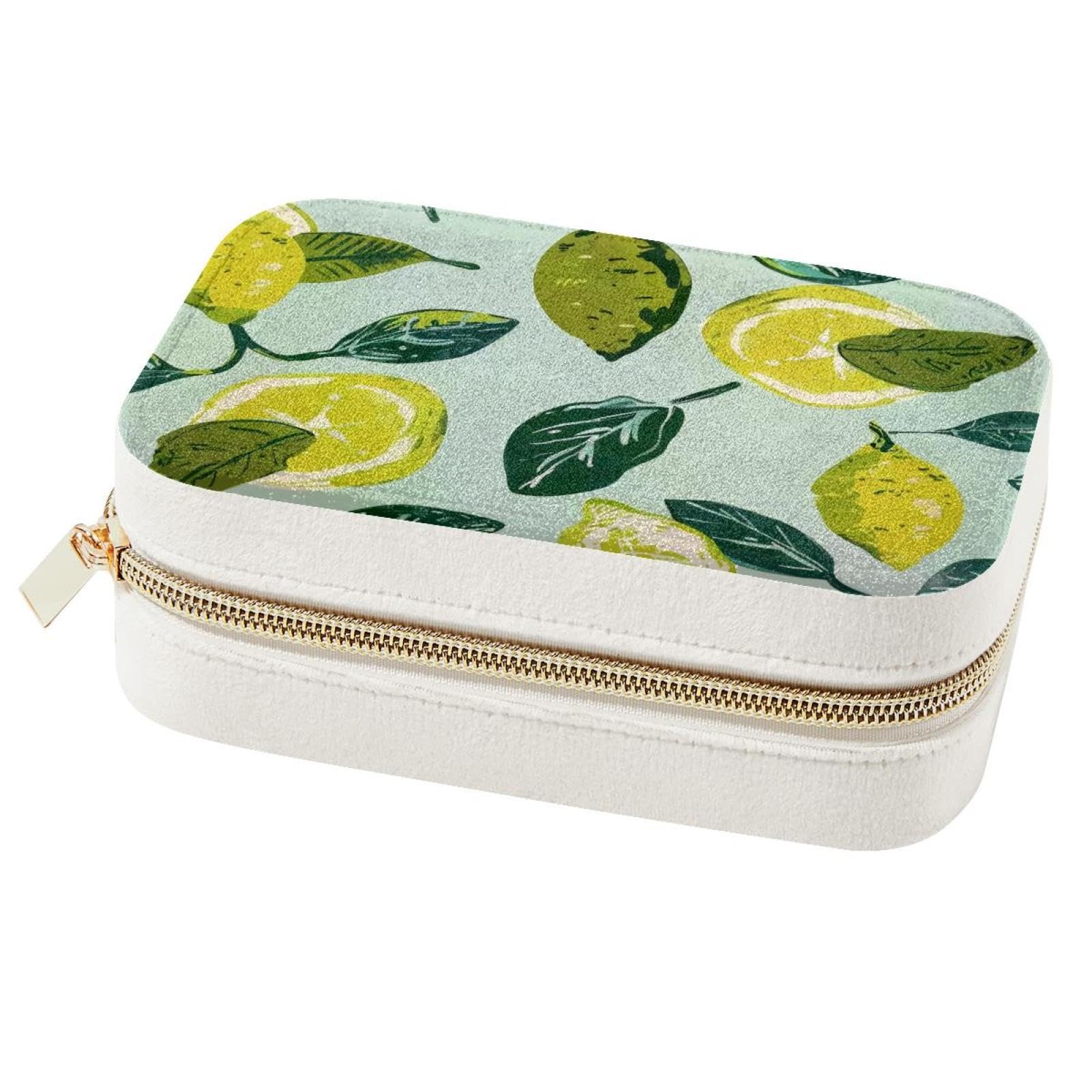 Boîte à bijoux de voyage citron : cadeau idéal demoiselle d'honneur