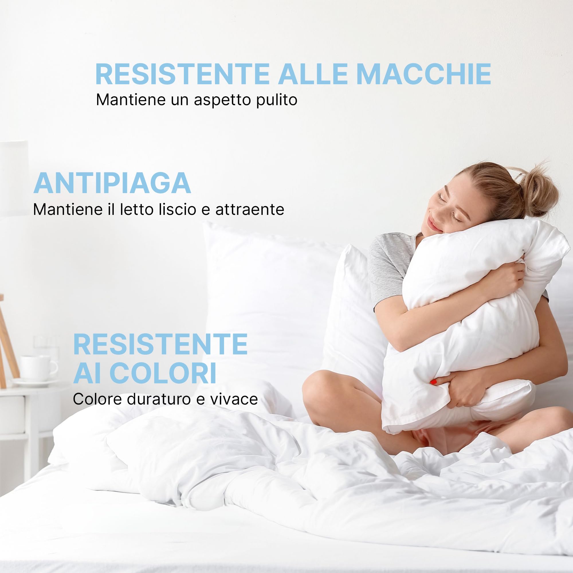 Federa 80x80 Bianco - Set da 2 - Federe in Microfibra di Alta Qualità - Morbide, Confortevoli e Lavabili in Lavatrice - Federa 80x80 per Cuscini, Set 2 Federe Bianco - OEKO-TEX Certificato
