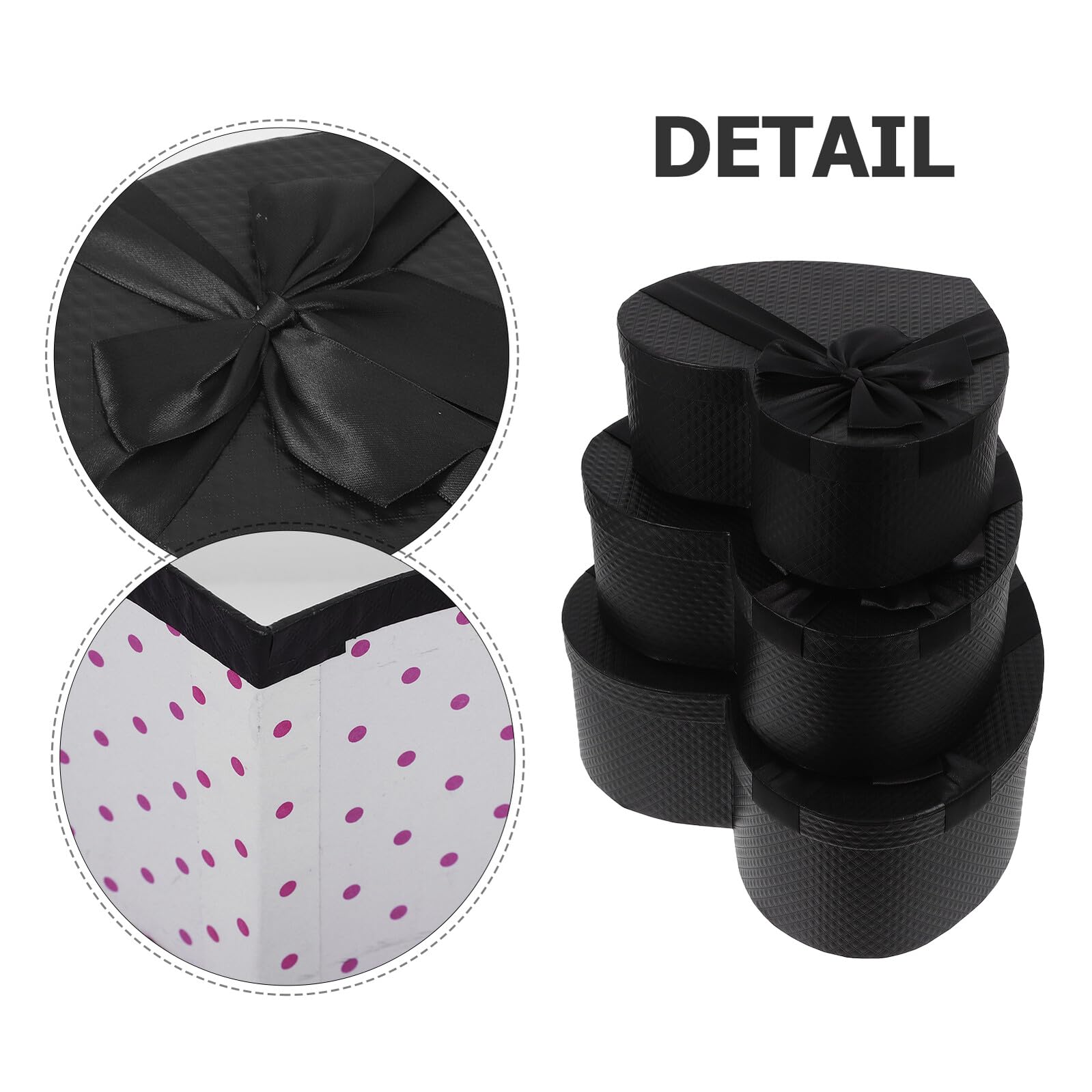 HOODANCOS 3 Stück Pack Herzförmige Geschenkboxen zum Valentinstag Leere Pralinenschachteln aus Robustem Papier Großzügige Verpackungskartons für Blumen Süßigkeiten und Geschenke für Paare