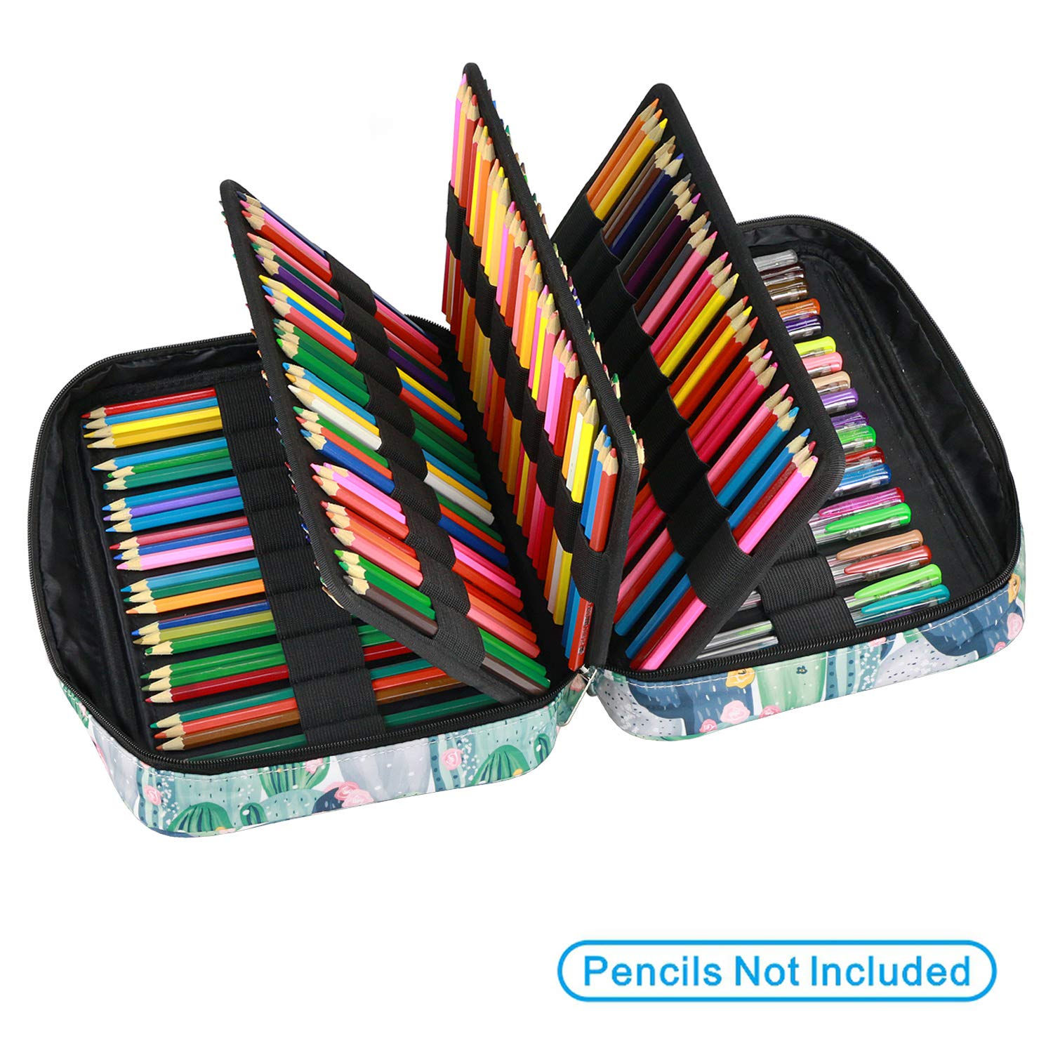 YOUSHARES Federmäppchen für 220 farbige Stifte – Stifteetui Organizer für Prismacolor Buntstifte und Gelschreiber, 220 03, 11.8 inches x 8.9 inches x 3.7 inches, Modern