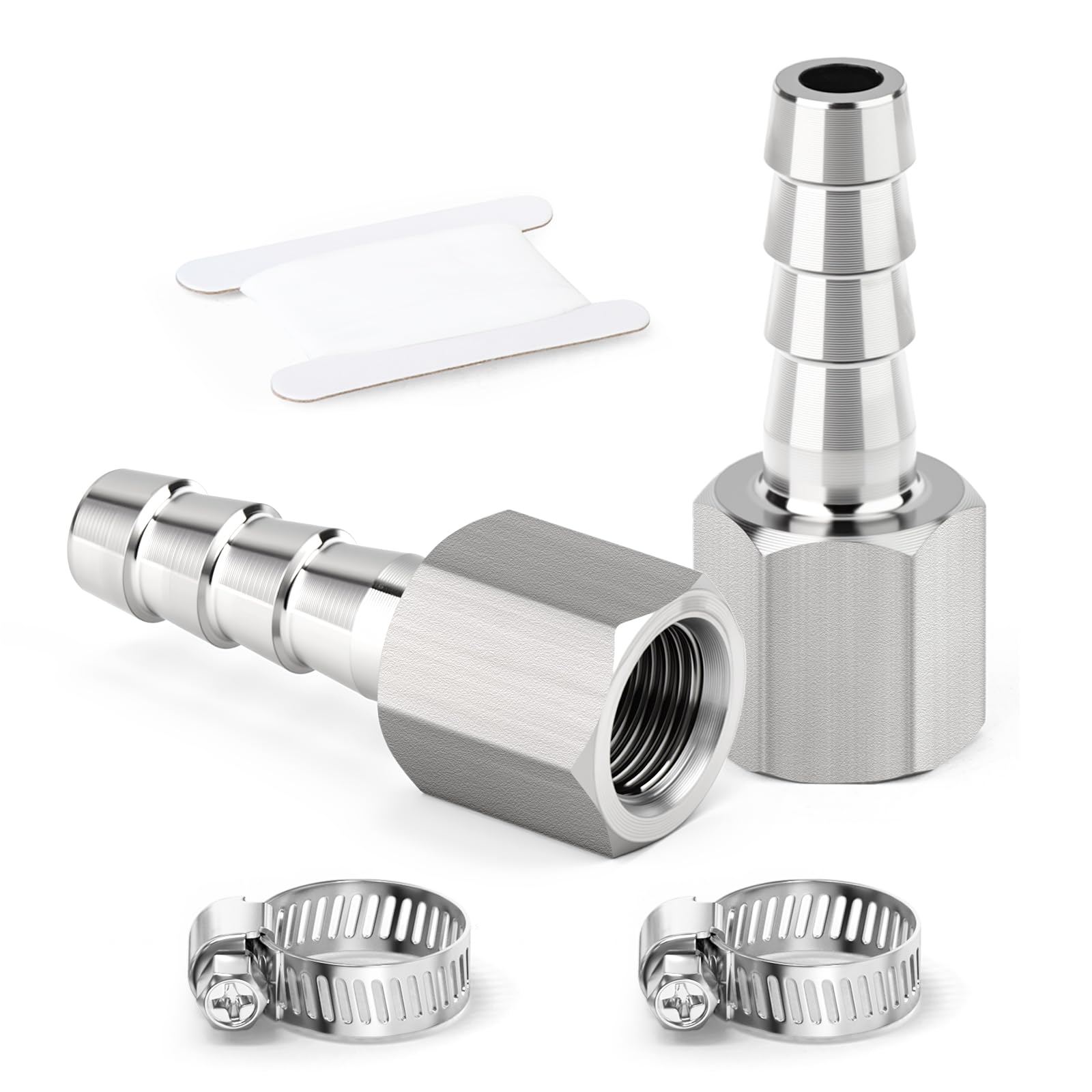 10 piezas de acero inoxidable 304 8 mm OD Barb a 1/2 "BSP barb de manguera macho, el agua de compresión de accesorios, industrial — view 10