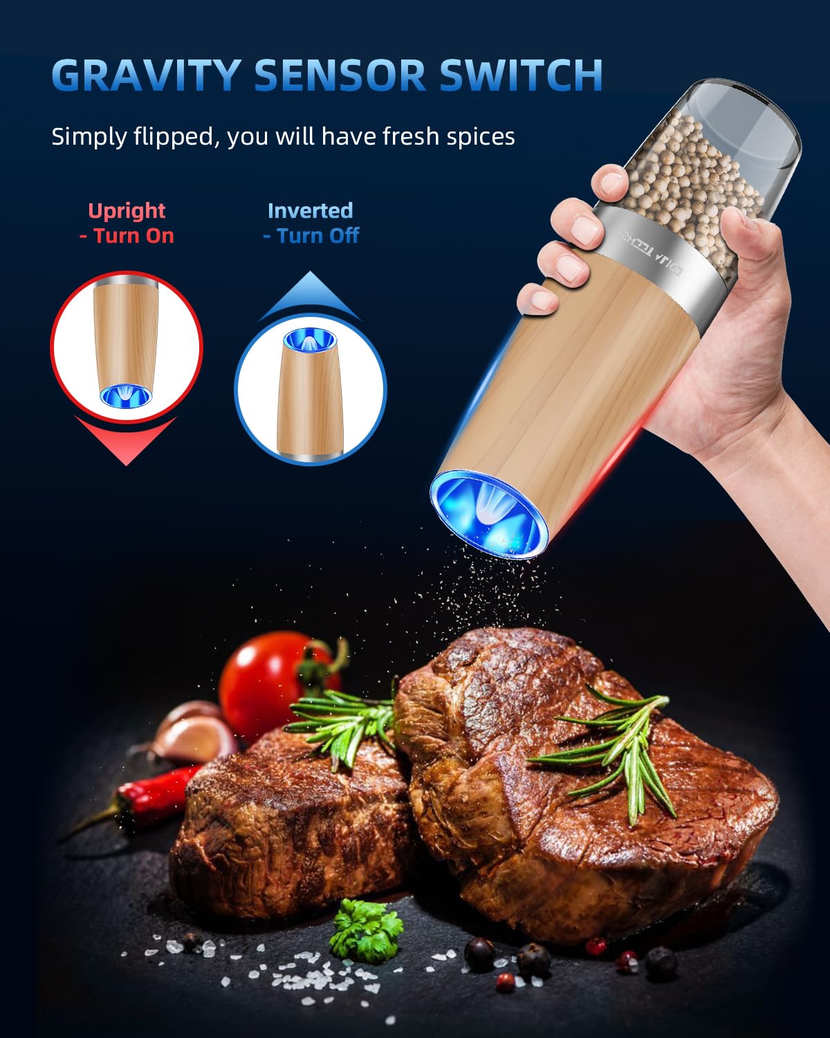 Snapklik.com : Sweet Alice Gravity Electric Pepper And Salt Grinder Set ...