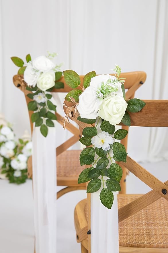 Stunning Wedding Aisle Decor Ideas: White Flowers & More