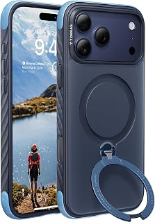 TORRAS Q3 Rugged for iPhone 18/17 Pro Max Case Magnetic Stand, Deep Blue