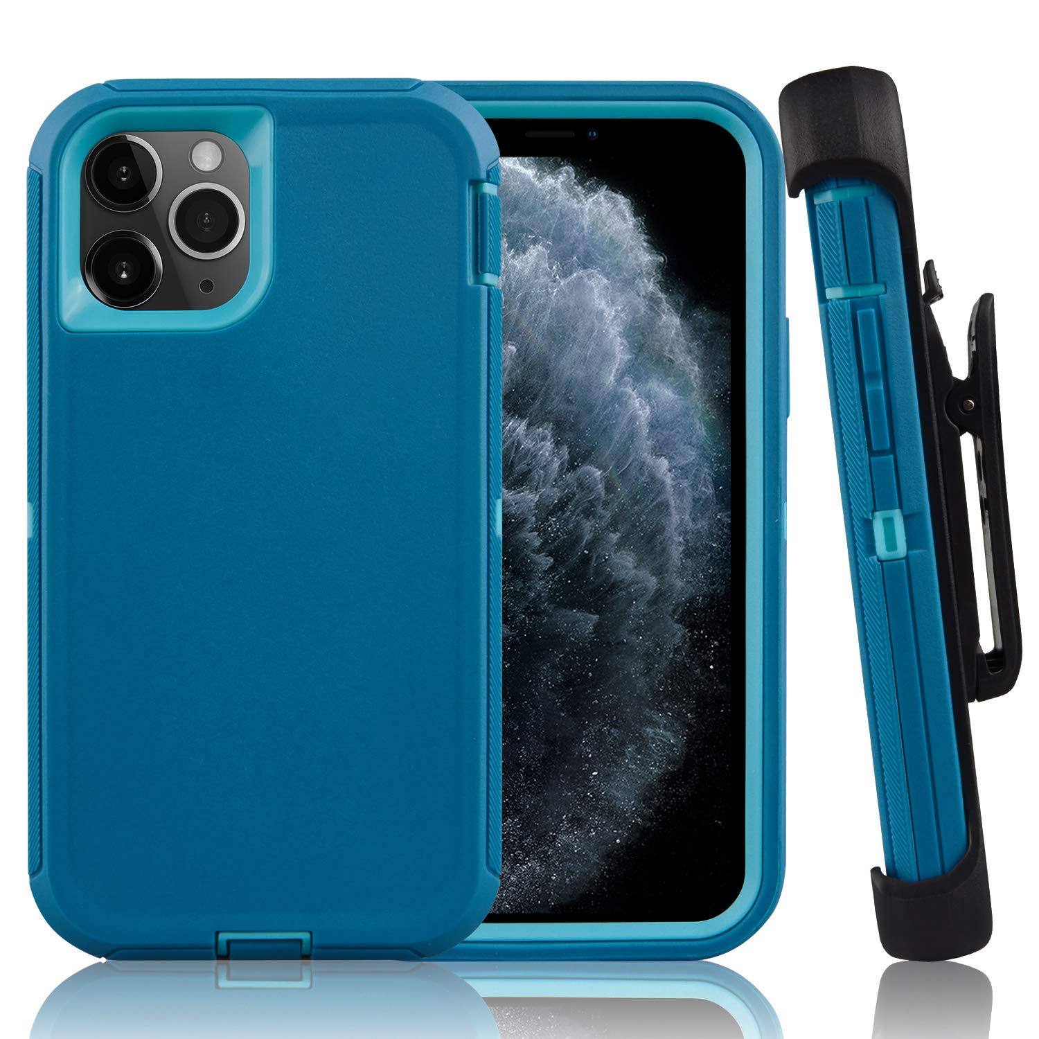 RUGGEDBOX CaseStro for iPhone 11 Pro Belt-Clip Holster Case (5.8"), Full Body Protector, Rugged Heavy Duty Case, Shock/Drop/Dust Proof 3-Layer Protection Cover for iPhone 11 5.8 -inch