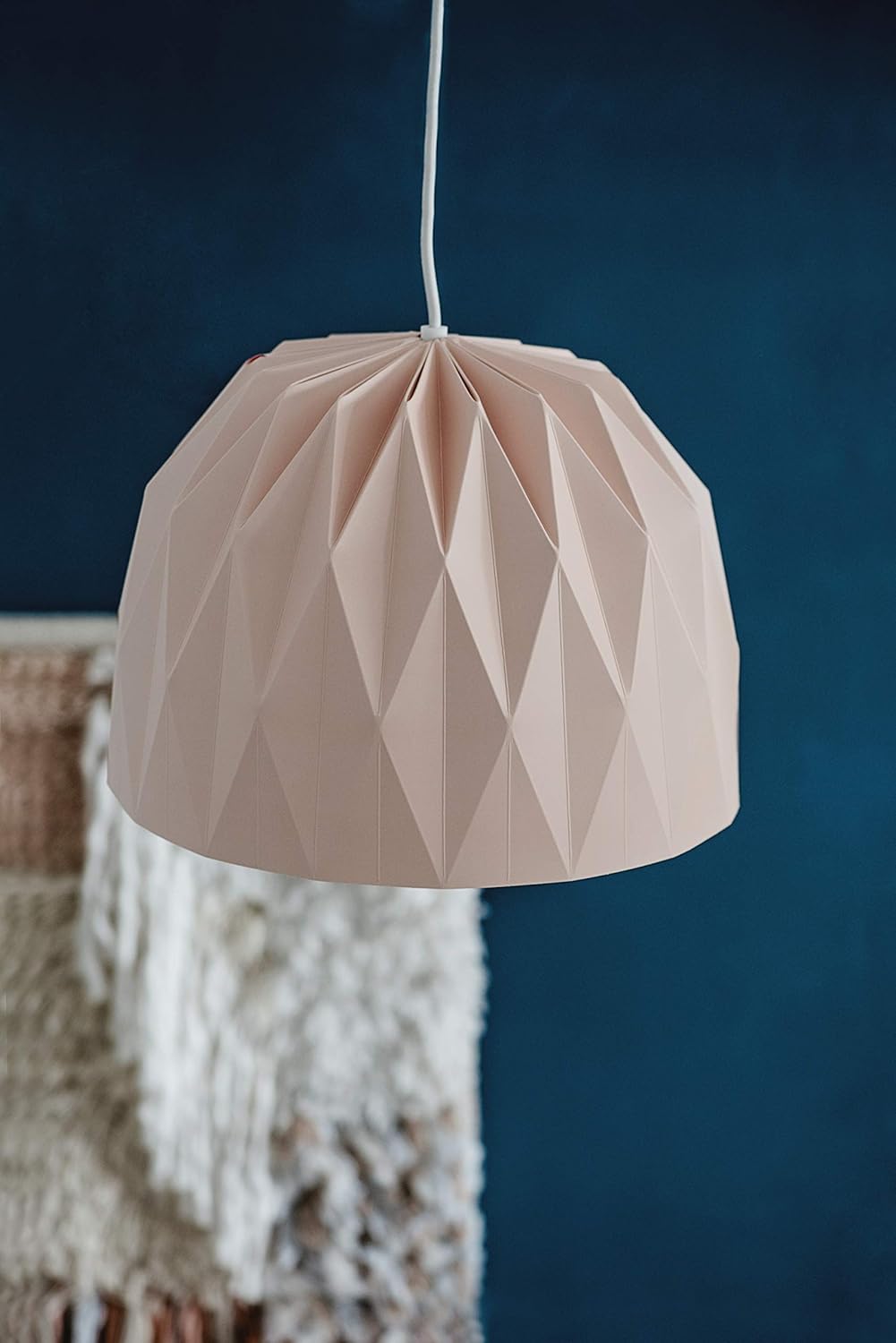 Amаzіng 🔥 Tweelingen Modern Home Decor - Unique Origami Pendant Light Folding Paper Lampshade with Socket and Black Cord (Powder) Flаѕh Dеаlѕ - 70% оƒƒ Tweelingen Modern Home Decor - Unique Origami Pendant Light Folding Paper Lampshade with Socket and Black Cord (Powder)