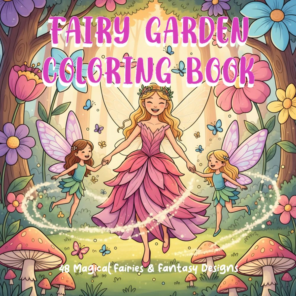Fairy Garden Coloring for Kids: Enchanted Creatures & Nature