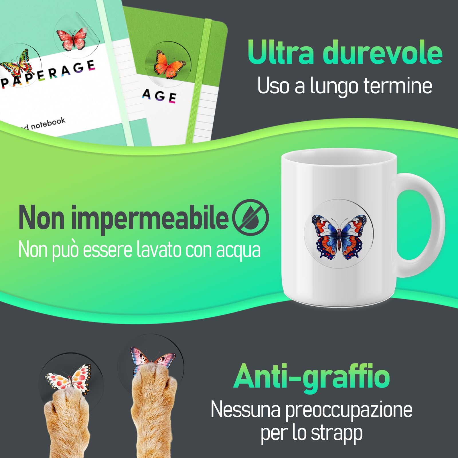 Carta adesiva vinile trasparente A4 297x210mm per stampante a getto d'inchiostro
