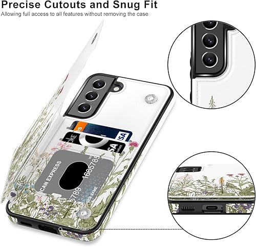 Miniatura 3 de LETO Funda para Galaxy S20 FE, funda de piel tipo cartera de lujo con tapa y diseños de moda para niñas y mujeres, ranuras para tarjetas, función