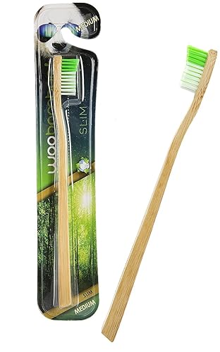 WooBamboo Cepillo de dientes Mango Delgado Medio Individual