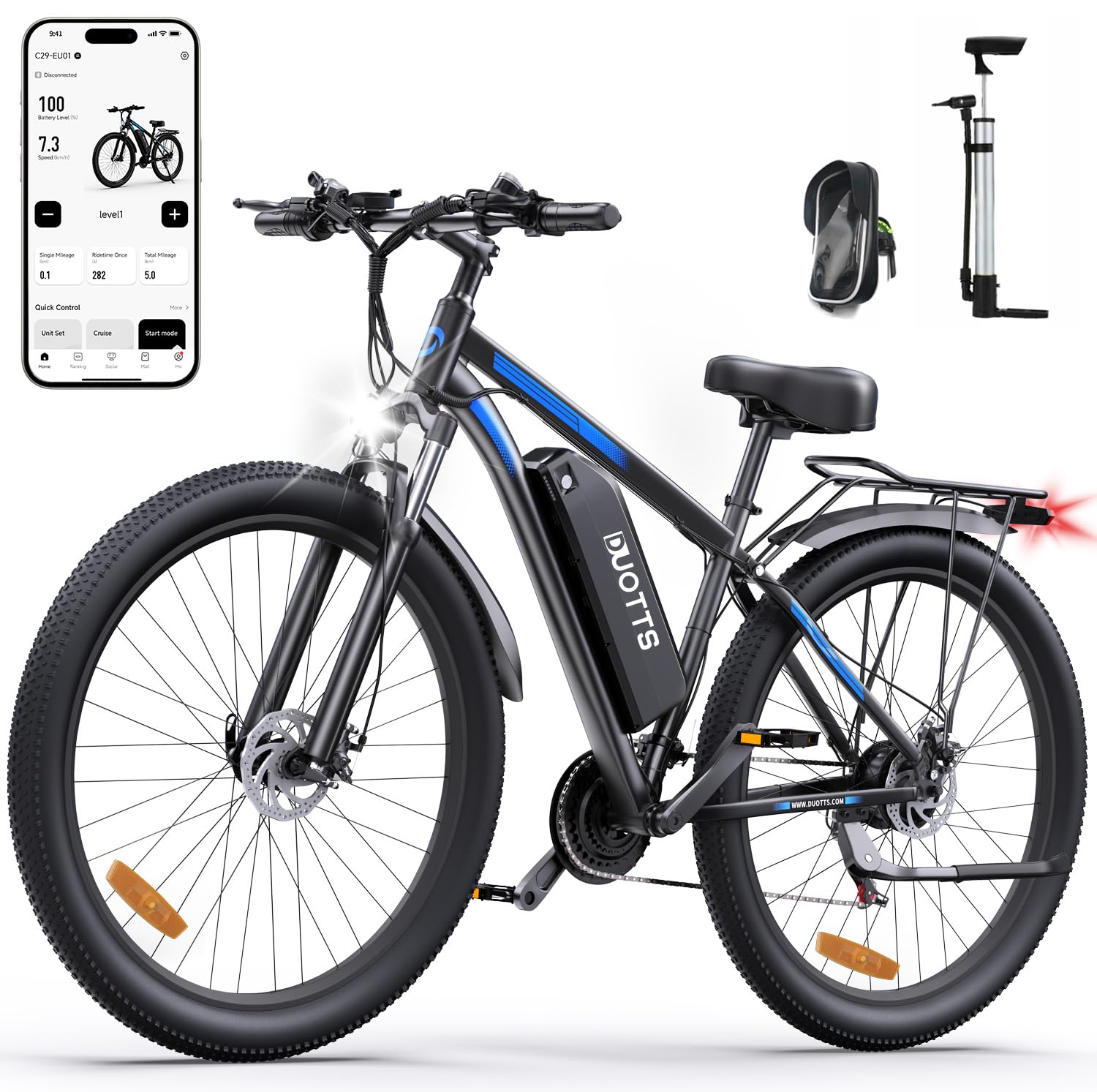 Sponsored Ad – DUOTTS C29 Electric Bike, 29'' E-Mountain Bike with 48V 15Ah Removable Battery & 250W Powerful Motor, Professional 21-Speed with LCD Display, Electric Commuter Bicycle for Adults Men and Women