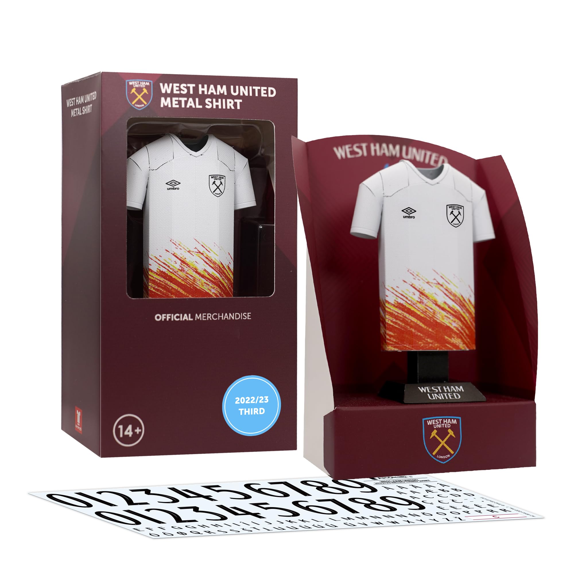 West Ham United FC Home Away Retro Third Metal Football Shirt - Image 2