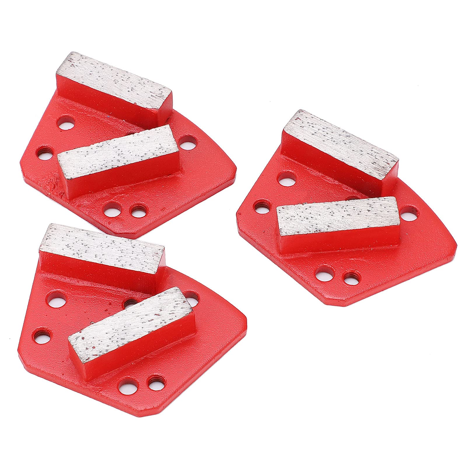 3 Stück 30# 6-Loch Gerade 2 Zähne Trapez-Diamant-Schleifschuhe für Alle Betonschleifer,Diamant-Schleifschuhe,