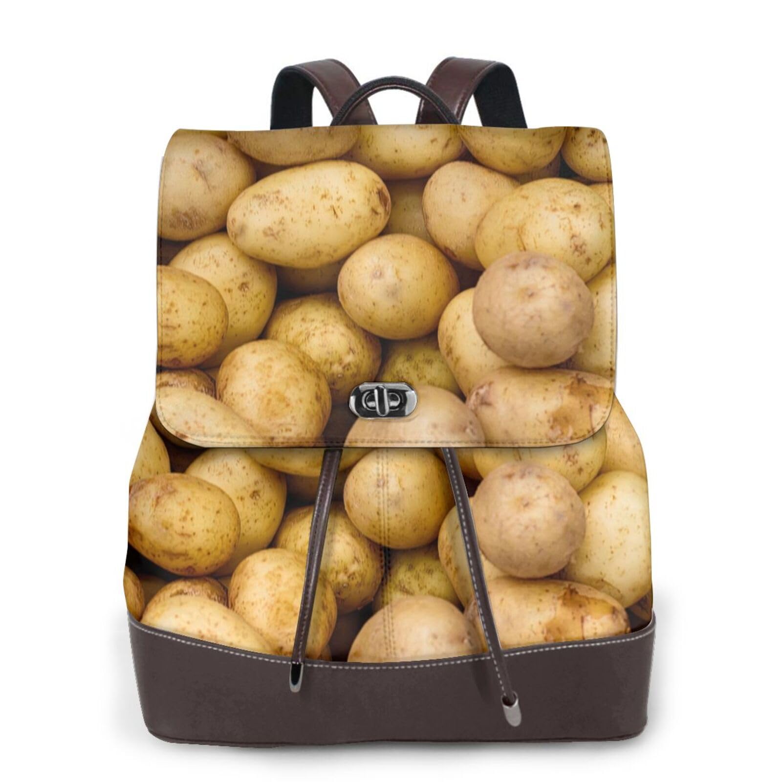 Sac à dos en cuir imprimé au design chic et polyvalent pour femme active