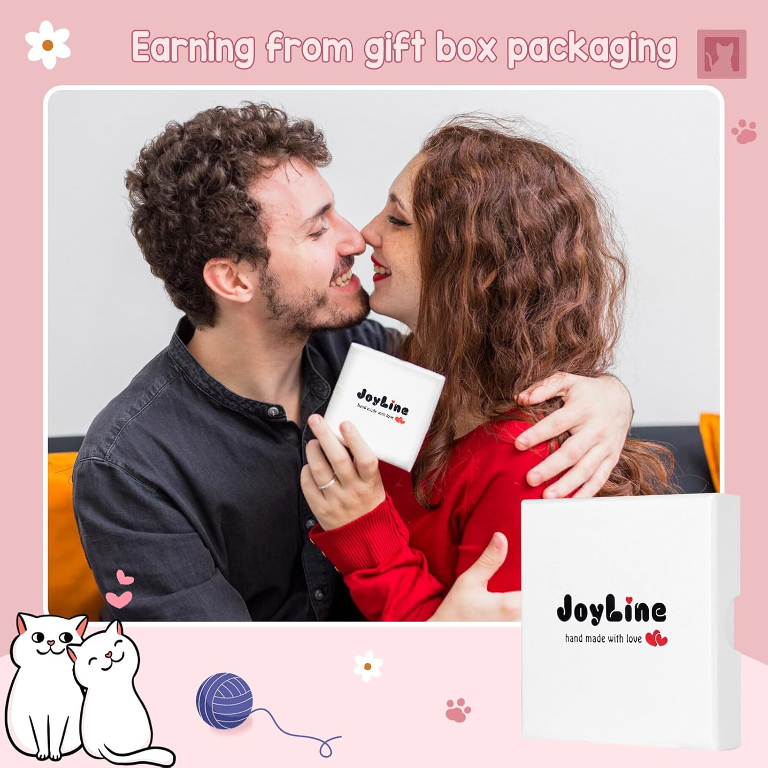 Joyline Cute Cat Heart Keychain for Women Love Charm Purse Bag Keychain Christmas Valentines Anniversary Birthday Gifts - Image 4