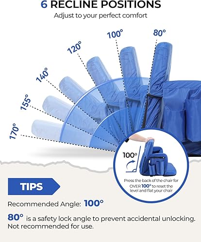 Miniatura 4 de Sportneer - Asientos de estadio para gradas con respaldo, asiento de estadio reclinable y portátil con un grueso cojín acolchado, con respaldo y