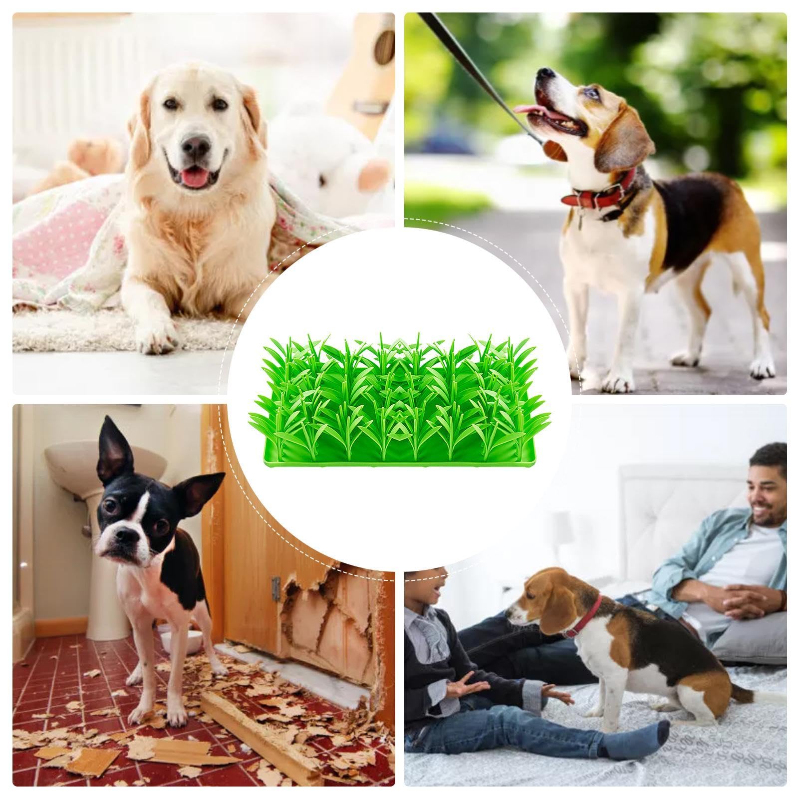 Silikon-Grasmatte Für Katzen - Grünes Gras Silikon Slow Food Matte | Schnüffel Matte Für Katzen | Futter Matte Für Katzen | Katzen Grasmatte Für Hauskatzen | Grasmatte Futterspielzeug Anti-Schlucken G
