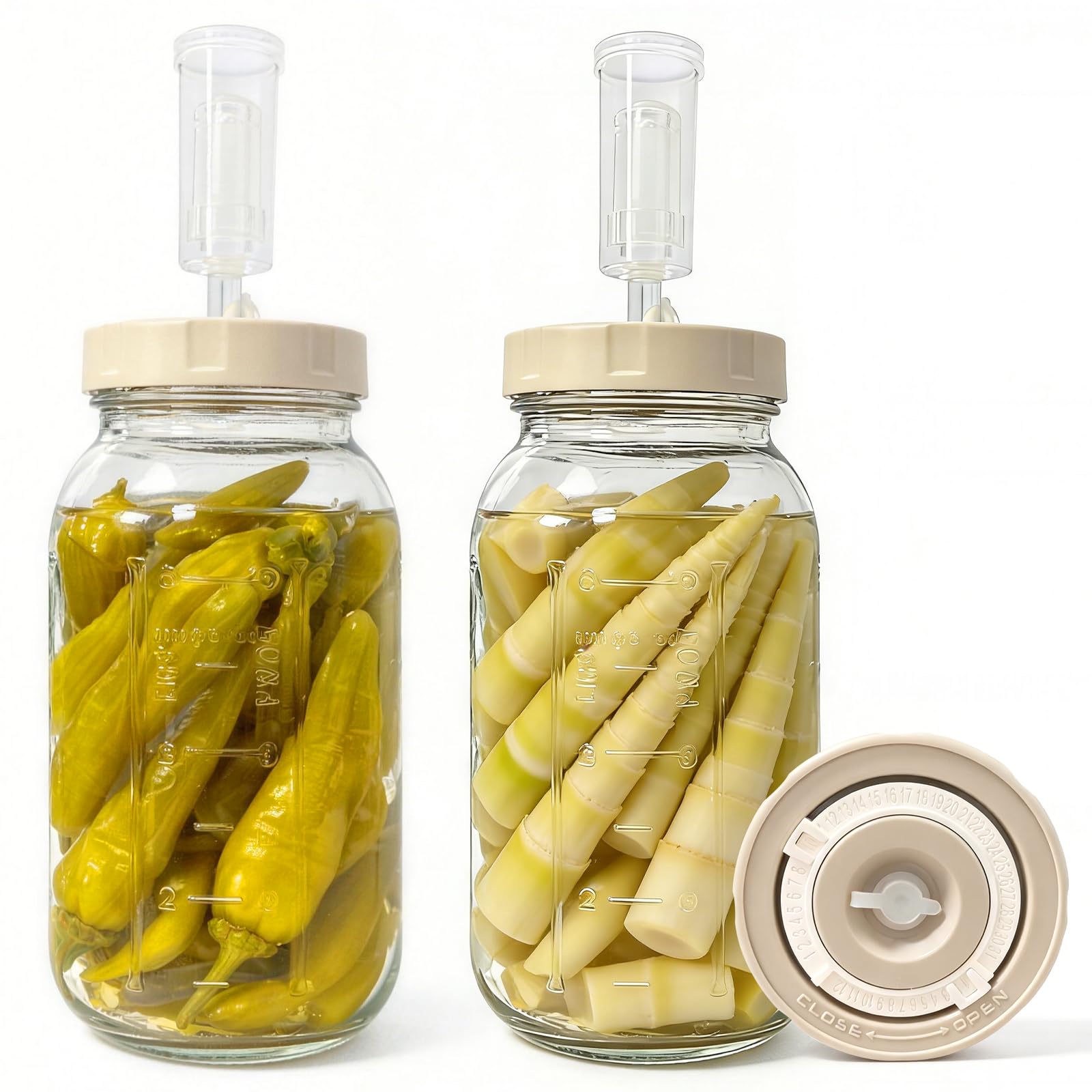 lot de 2 bocaux de fermentation 2l