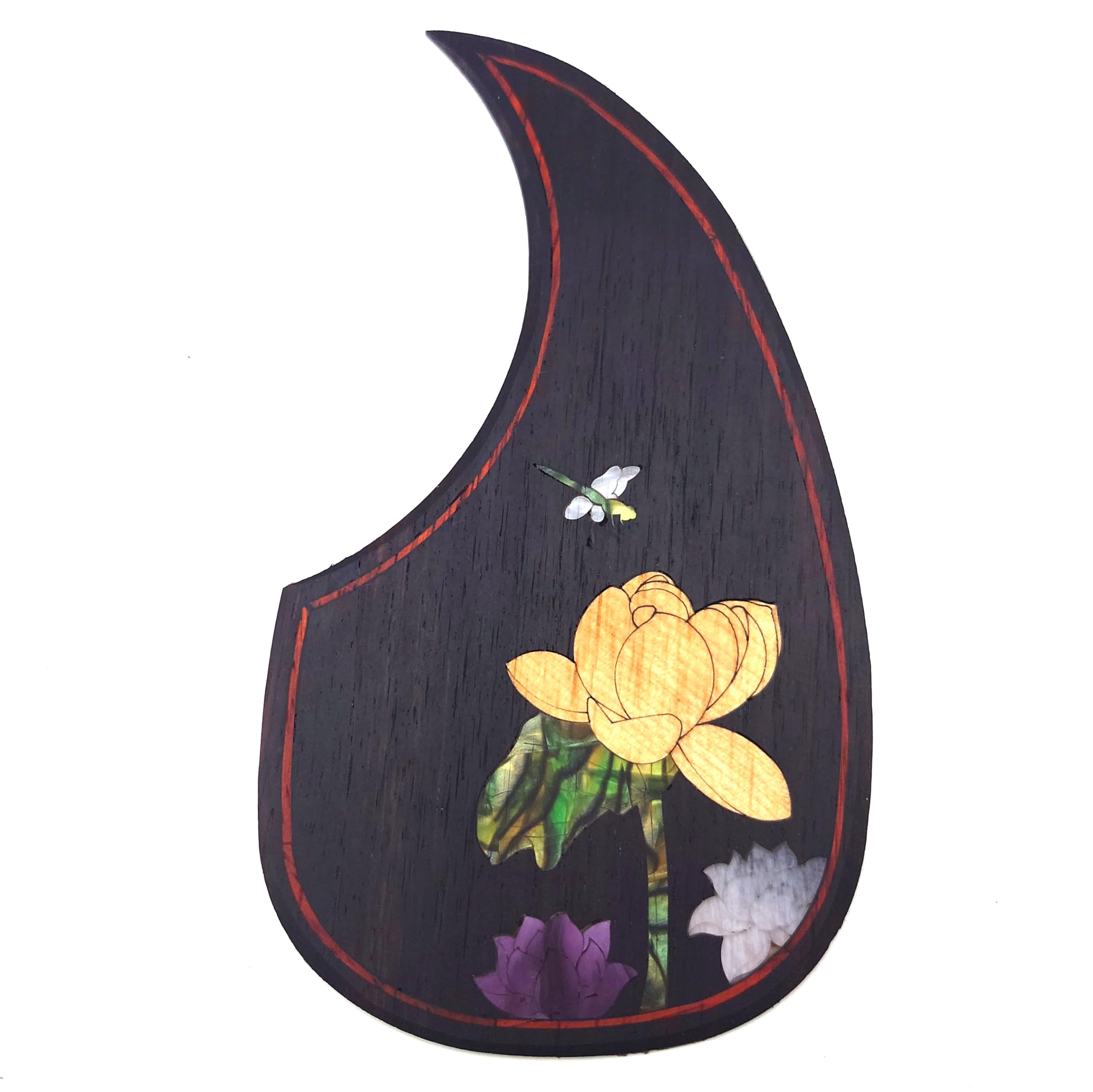Guitar Pick Guard, Battipenna in abalone in palissandro autoadesivo for Chitarre acustiche folk D-45 Taylor(4)