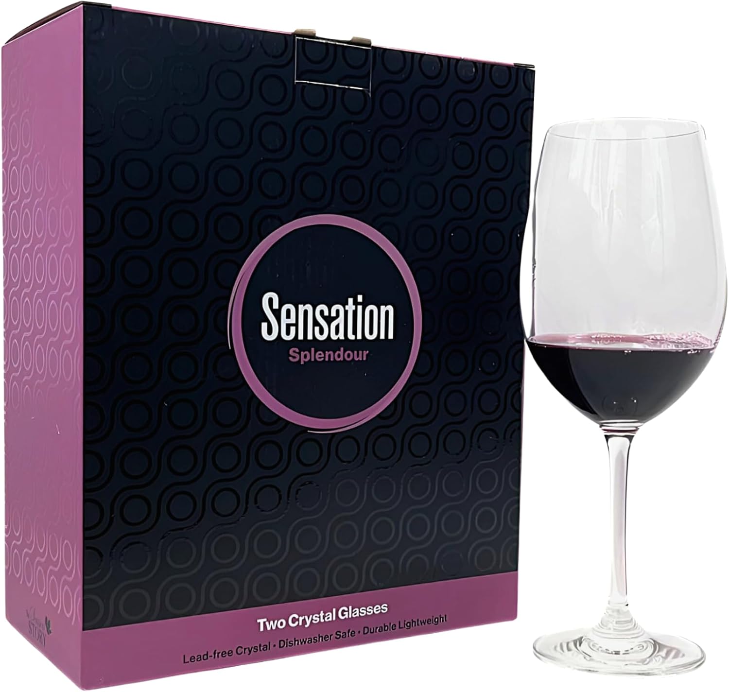 Copas de vino blanco (juego de 2, 19 onzas), vasos modernos y únicos, juegos de cristalería transparente, también para beber vino tinto, vasos